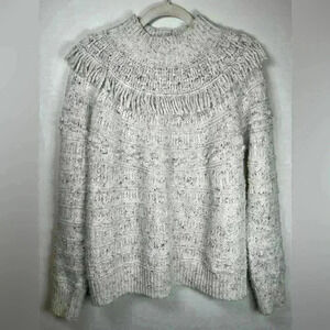 FatFace Nora Craft Jumper Sweater Natural Ivory Wool Blend Women’s Size 8